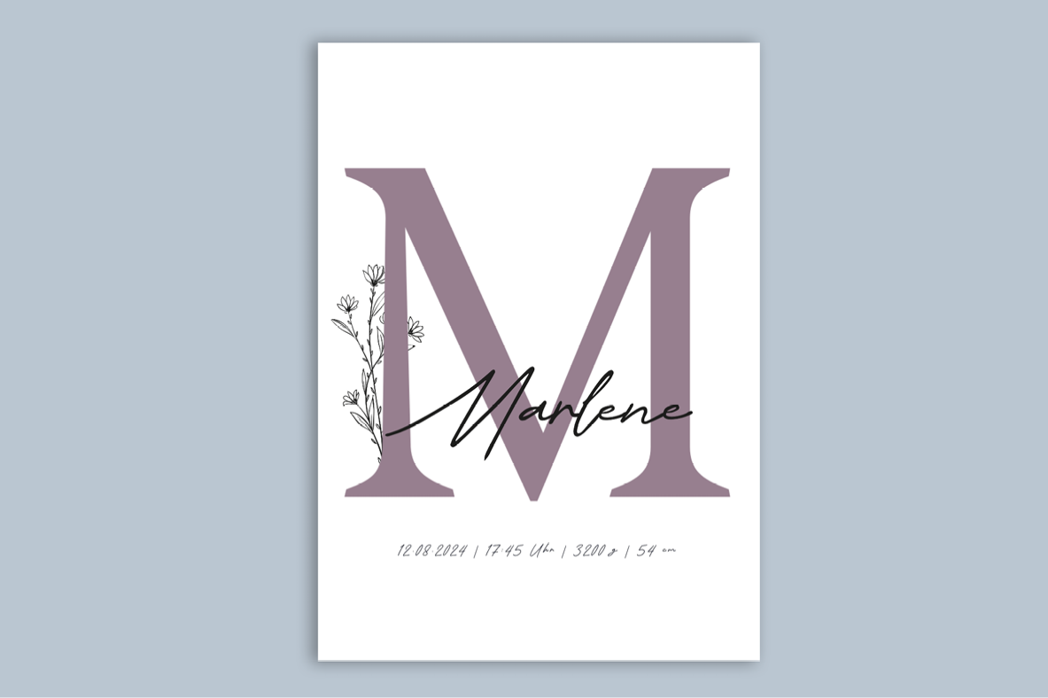 Poster zur Geburt «Marlene»
