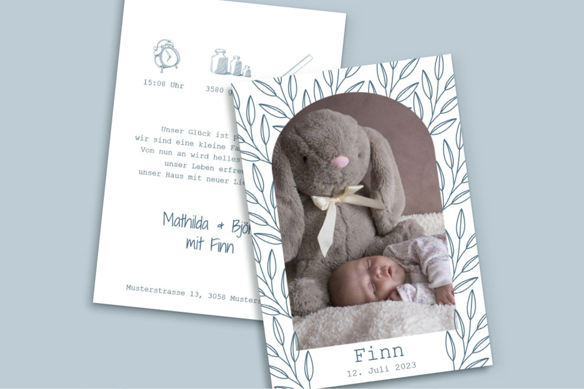 Geburtskarte «Finn»