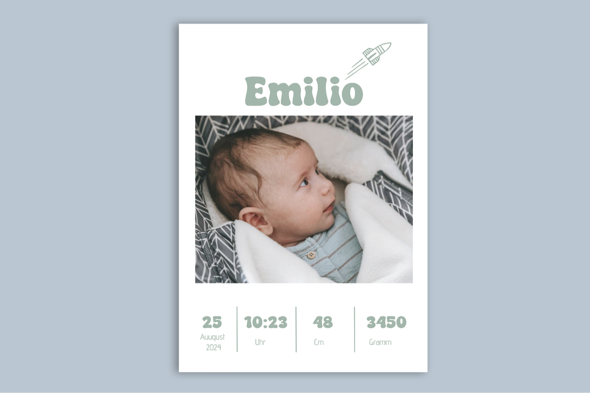 Poster zur Geburt «Emilio»