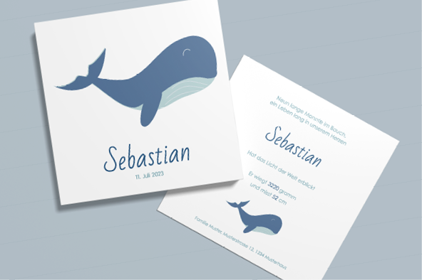 Geburtskarte «Sebastian»