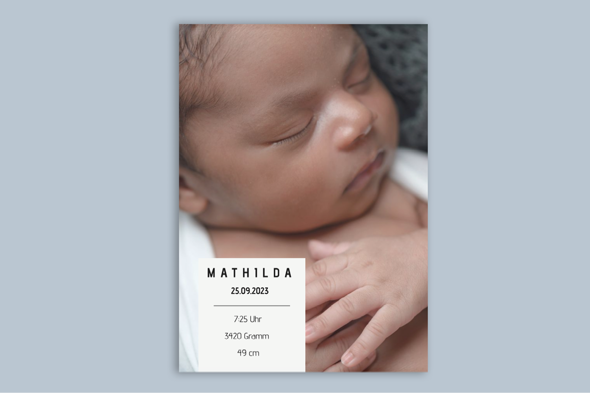 Poster zur Geburt «Mathilda»