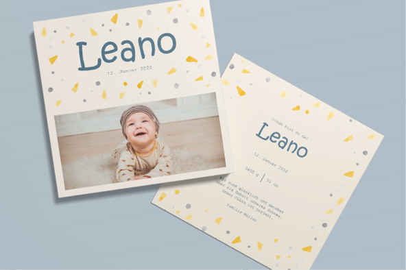 Geburtskarte «Leano»